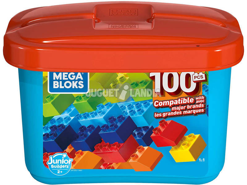Mega Bloks Cubo Blu 100 Pezzi Mattel GJD21