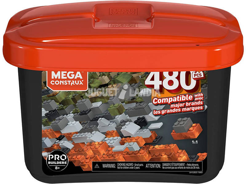 Mega Construx Builders Schwarz-Würfel 480 Stücke von Mattel GJD25