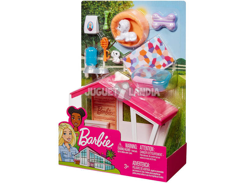 Barbie Mobili Interno Casetta del Cane Mattel FXG34