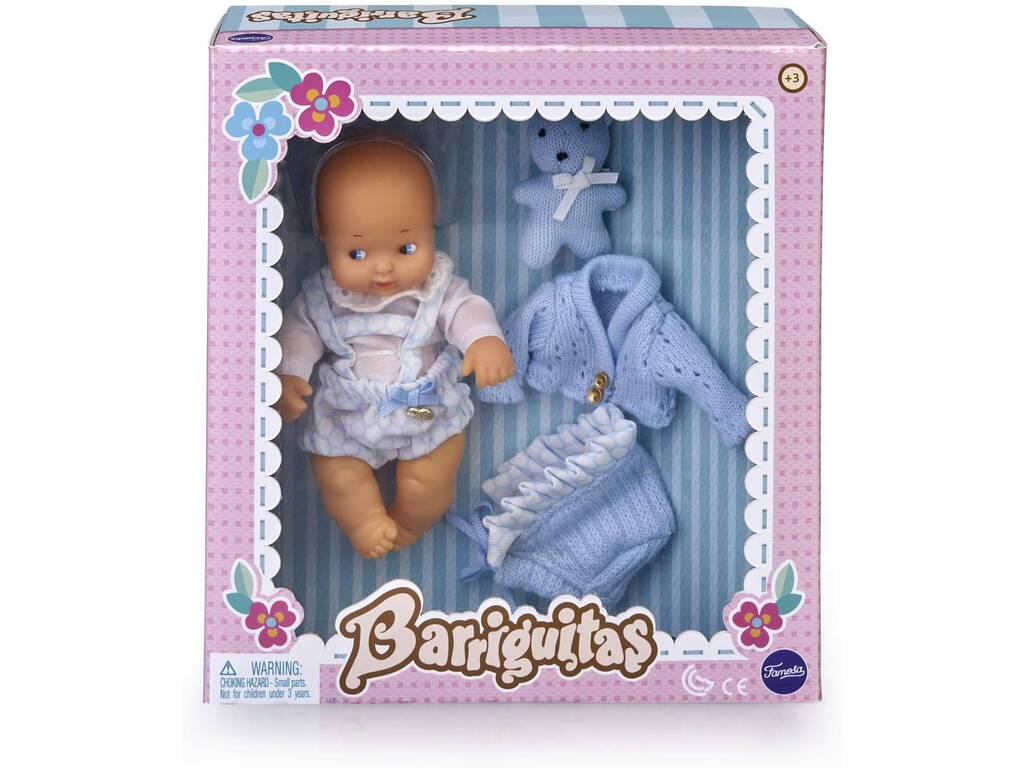 Barriguitas Set de Bebé con Ropita Azul Famosa 700015697