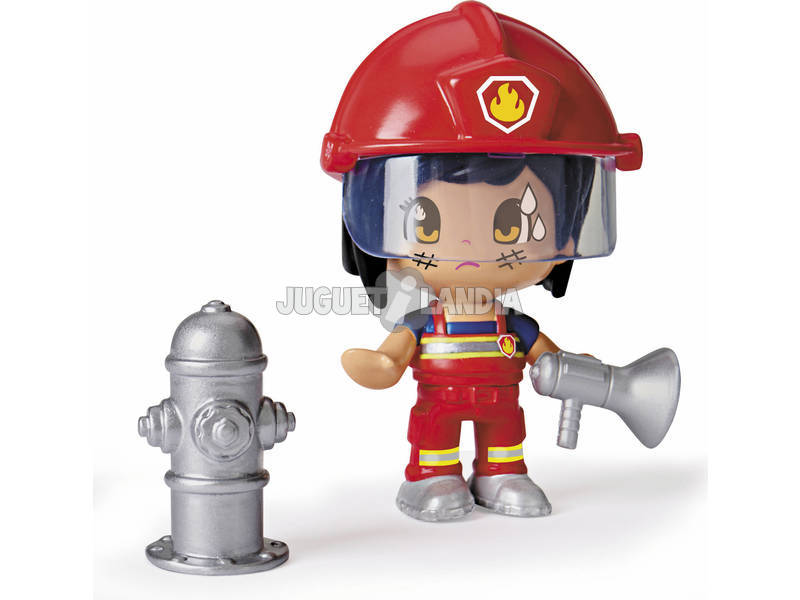 Pin und Pon Action Serie 2 Figur Feuerwehrfrau von Famosa 700015147