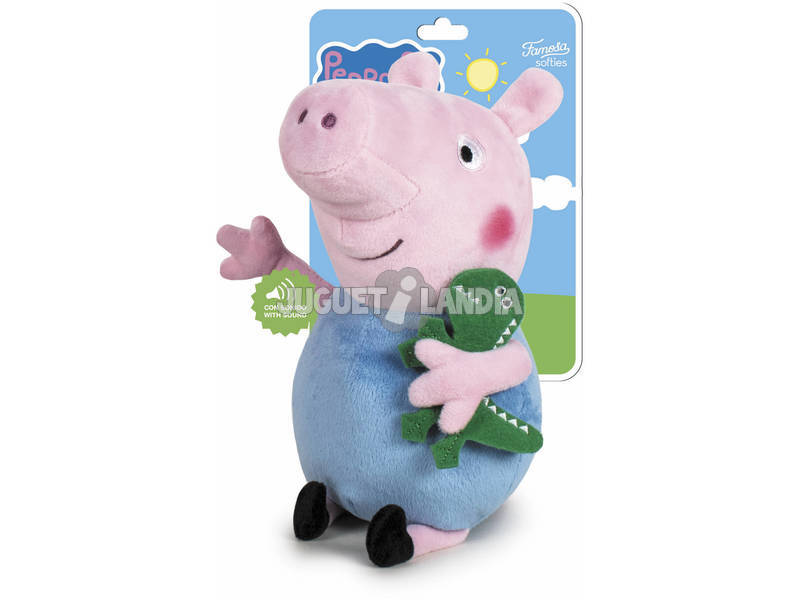 Peluche Peppa Pig George 27 cm. avec des Sons Famosa 760018704