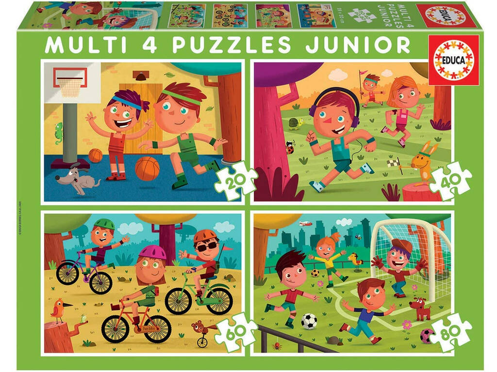 Puzzle Multi 4 Junior Sports Educa 18602