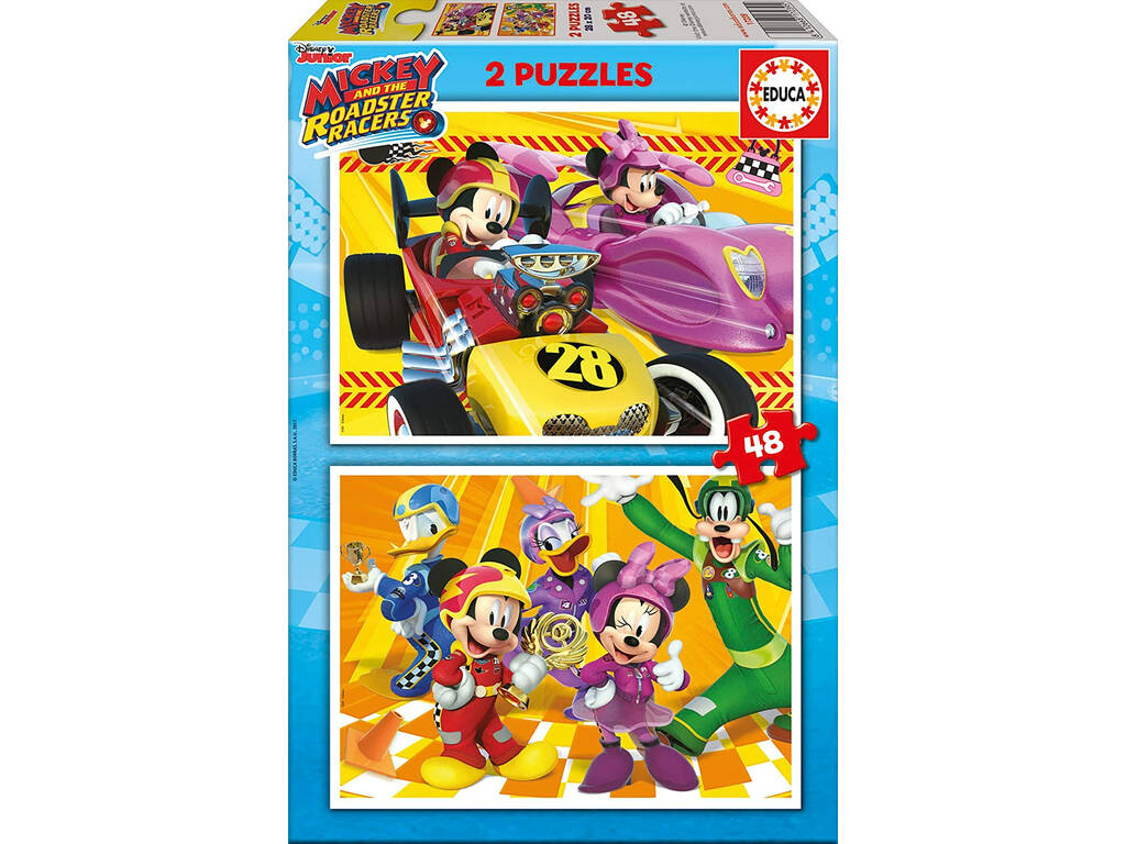 Puzzle 2X48 Mickey Roadster Racers Educa 17239