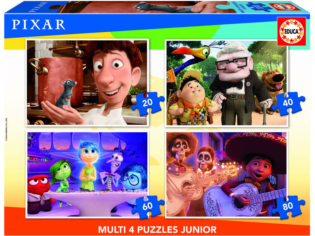 Puzzle Multi 4 Junior Disney Pixar 20-40-60-80 Educa 18625