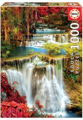 Puzzle 1000 Wasserfall im Wald Educa 18461