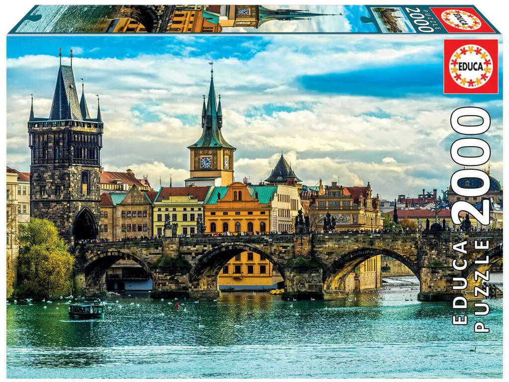 Puzzle 2000 Vistas de Praga Educa 18504