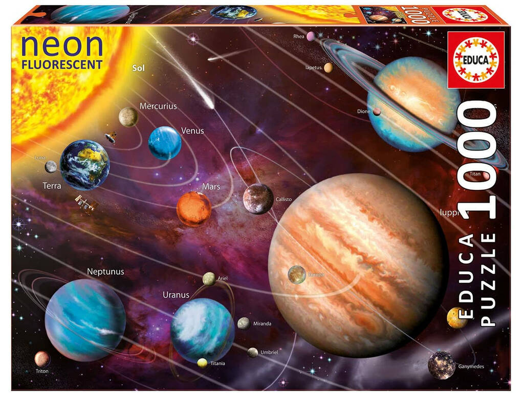 Puzzle 1000 Sistema Solar Neón Educa 14461