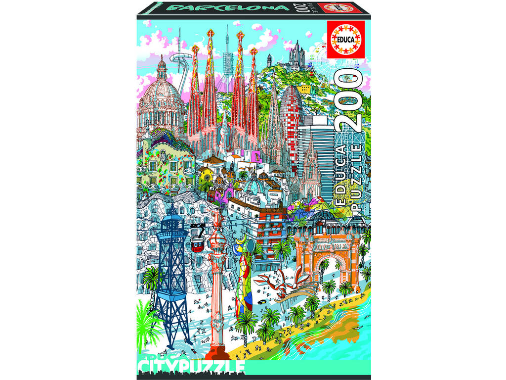 Puzzle 200 Barcelone Educa Citypuzzle Educa 18473