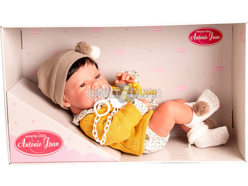Leo Neugeborene Baby Beissring Puppe 40 cm von Antonio Juan 5075