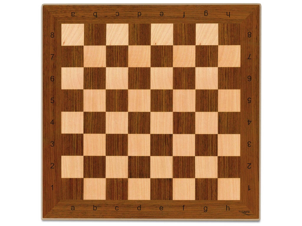 Jeu d'Échecs et de Dames Plateau en Bois 33x33 cm. Cayro T-137