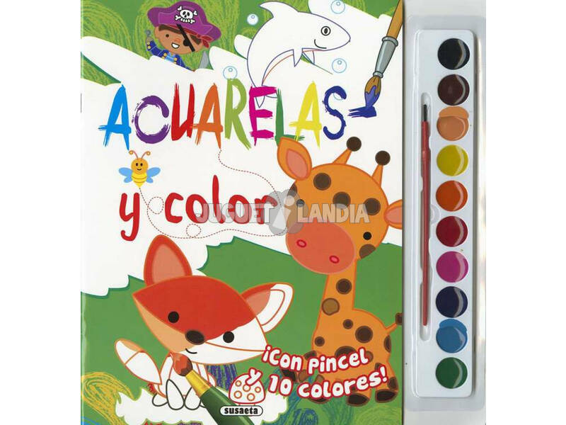Aquarelles et couleurs Renard et Girafe Susaeta S6059002