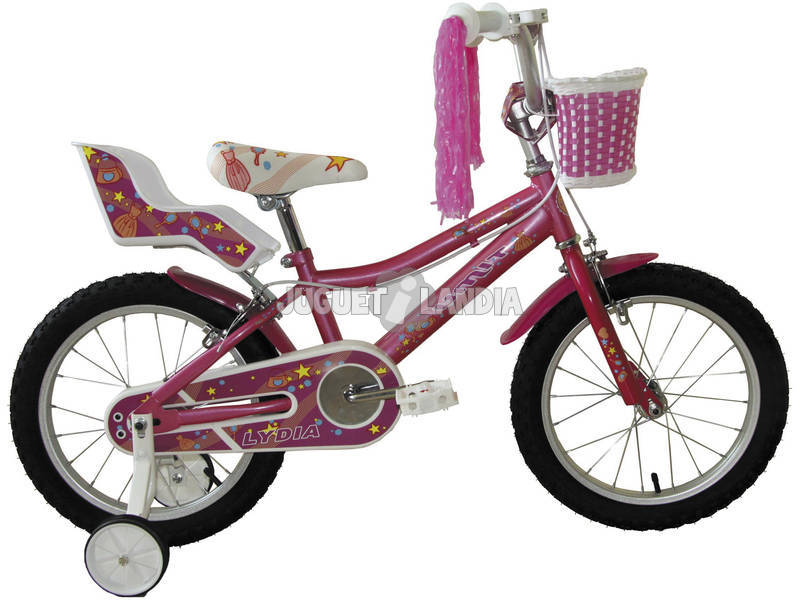 Bicicletta da 16 Lydia con Cesta e Porta bambole Umit J1661