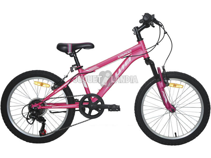 Bicicleta XR-200 Cor-de-rosa com Cambio Shimano 6v Suspenção Dianteira e Cesto Umit 2071CS-3