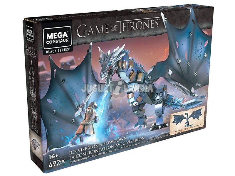 Games of Thrones Mega Construx Got Jon Snow Gegen Viserion Mattel GMN74