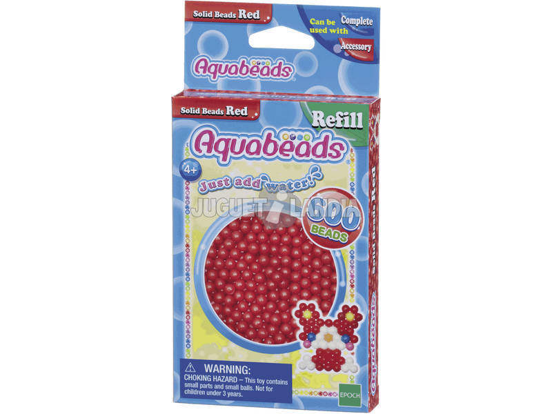 Aquabeads Pack Abalorios Sólidos Rojo Epoch Para Imaginar 32508