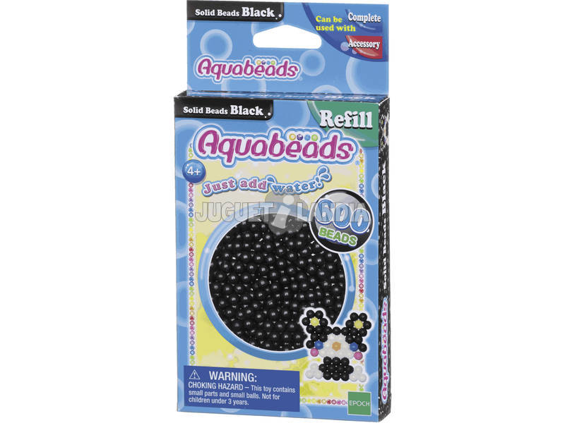 Aquabeads Pack Abalorios Sólidos Negro Epoch Para Imaginar 32658