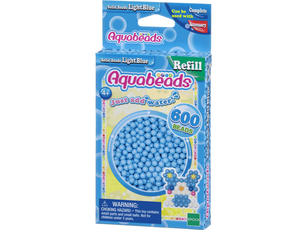 Aquabeads Pack Abalorios Sólidos Azul Claro Epoch Para Imaginar 32558