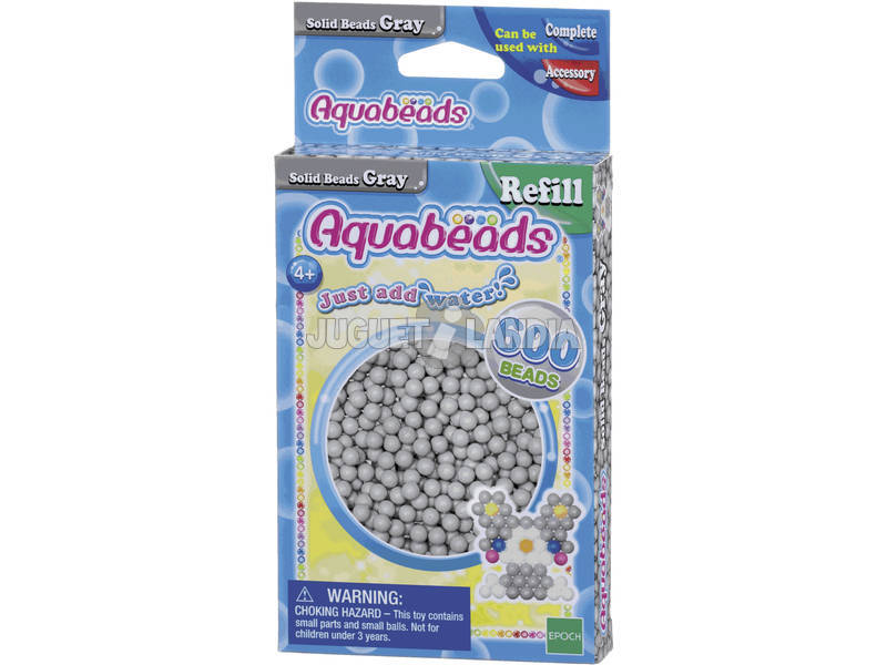 Aquabeads Pack Abalorios Sólidos Gris Epoch Para Imaginar 32648