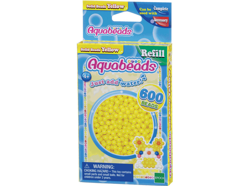 Aquabeads Pack Abalorios Sólidos Amarillo Apoch Para Imaginar 32528