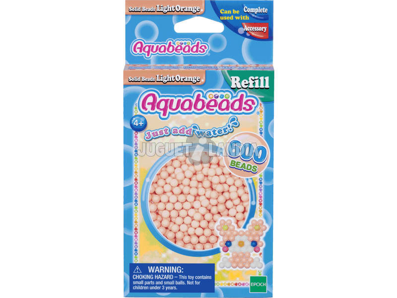 Aquabeads Pack Perles Solides Orange Clair Epoch Para Imaginar 32618