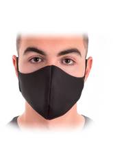 Masque Hygiénique de Protection Neoprène Noir Bandes Élastiques Kamabu 90026