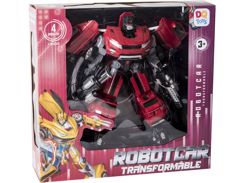 Robot Transformable Auto Warrior Rojo