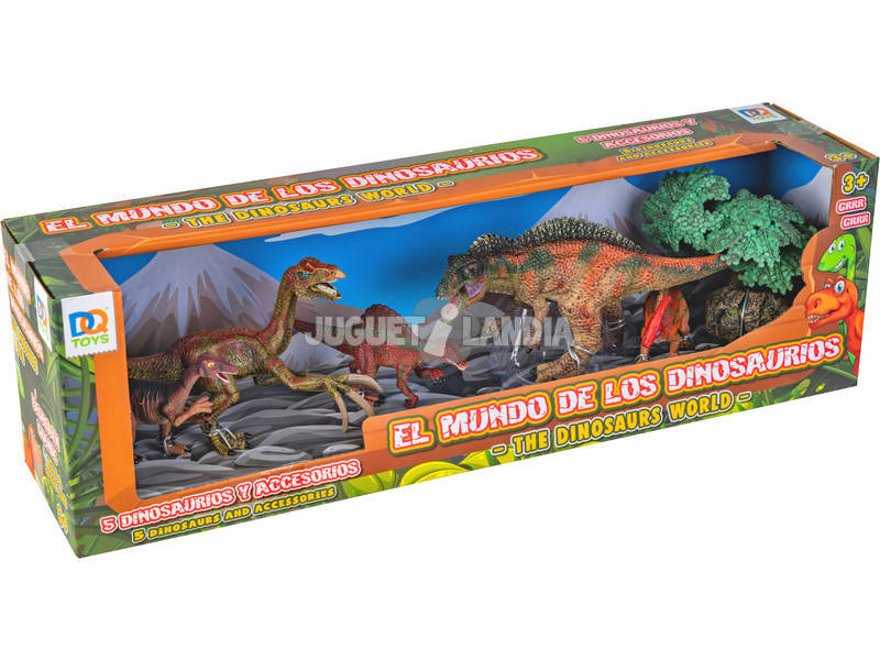 Dinosaures Set 5 Unités avec 2 Accessoires Therizinosaurus
