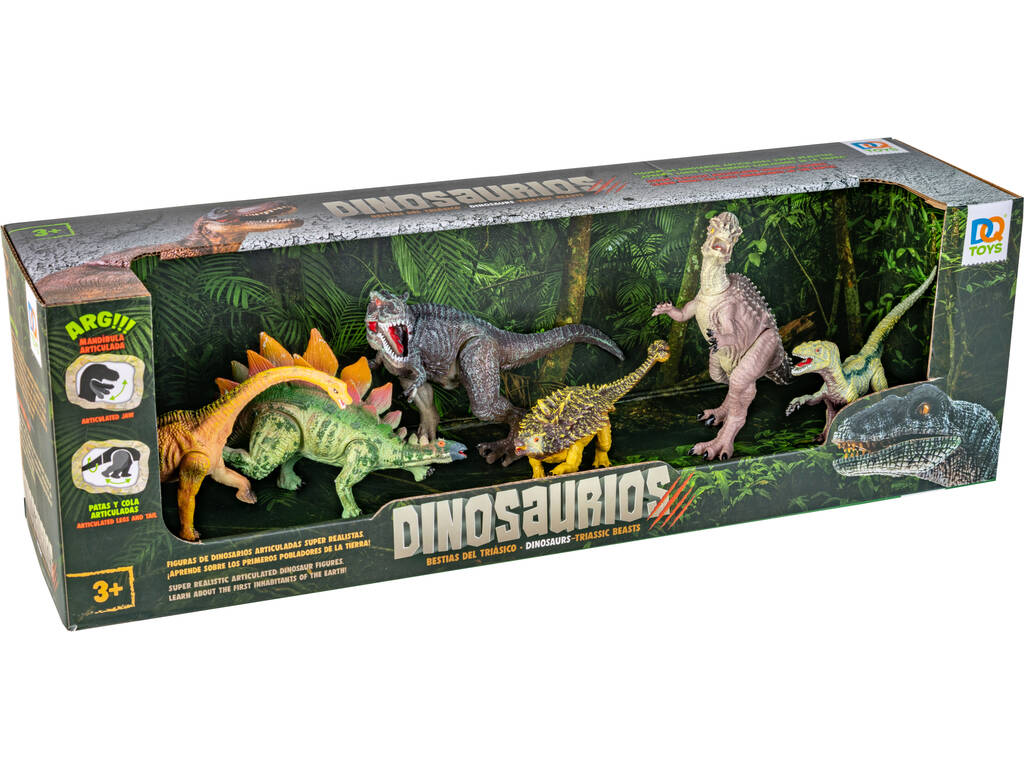 Set 6 Dinosaurios con Velociraptor