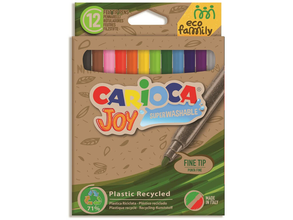 Pack Pennarello Eco Joy 12 Colori Carioca 43100