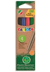 Pack Bolígrafos Eco Caja 4 Colores Carioca 43102