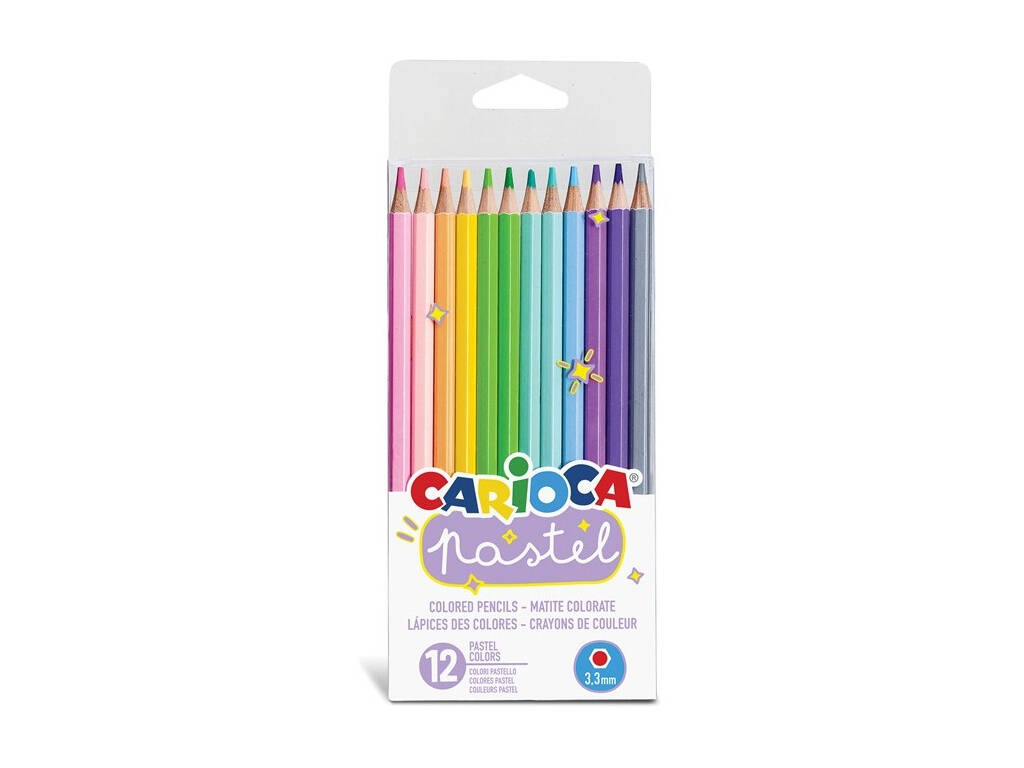 Pack 12 Lápices Color Pastel Carioca 43034