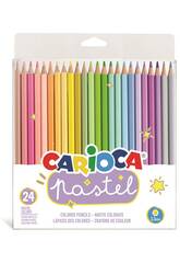 Pack 24 Lápices Color Pastel Carioca 43310
