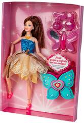 Poup�e Lucy Mannequin 30 cm. avec des Accessoires Corsage Bleu