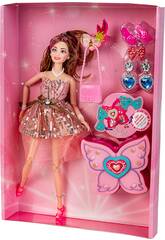 Muñeca Lucy Maniquí 30 cm. con Accesorios Corpiño Rosa