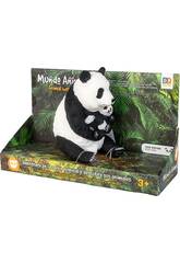 Mundo Animal Figura Urso Panda com Beb 14 cm.