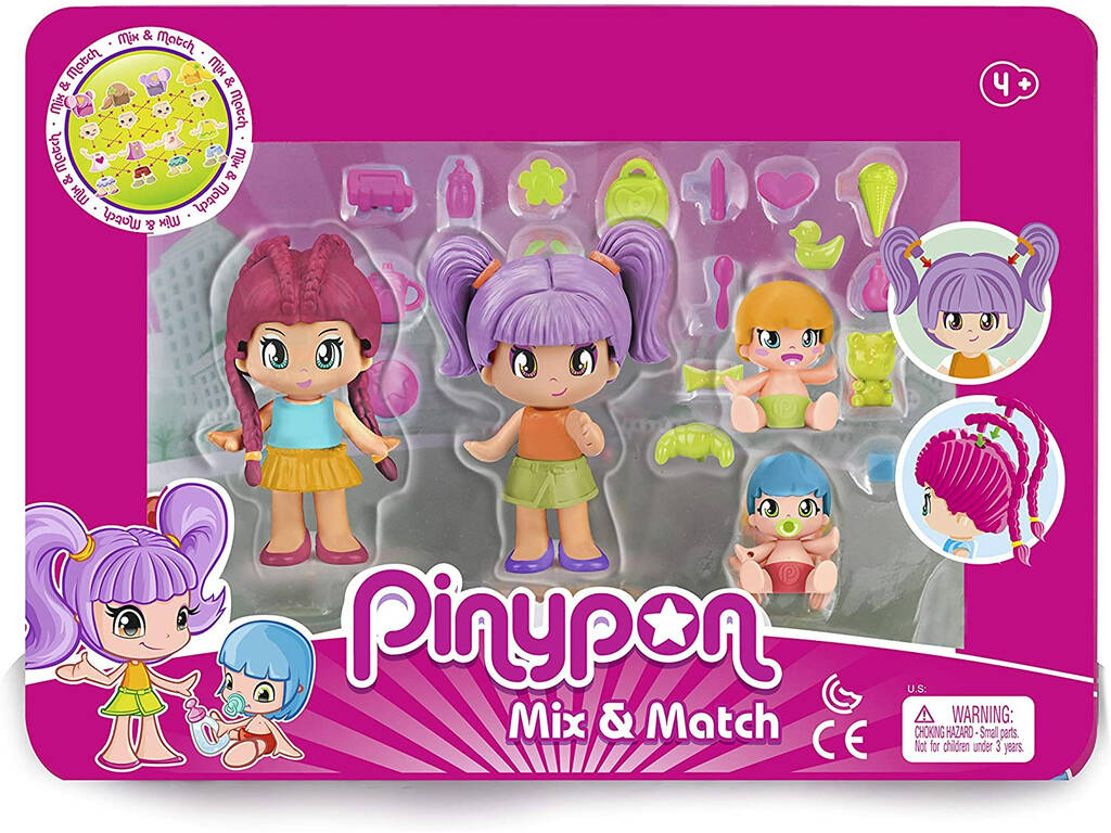 Pin y Pon New Look Pack 4 Figure Famosa 700015571