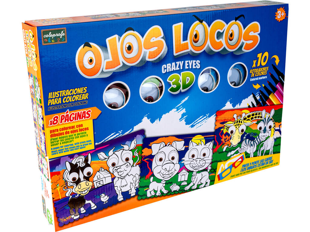 Ojos Locos 3D Ilustraciones para Colorear