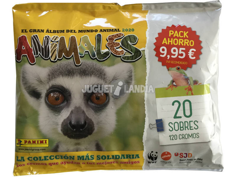 Animales 2020 Pack Económico 20 Envelopes Panini