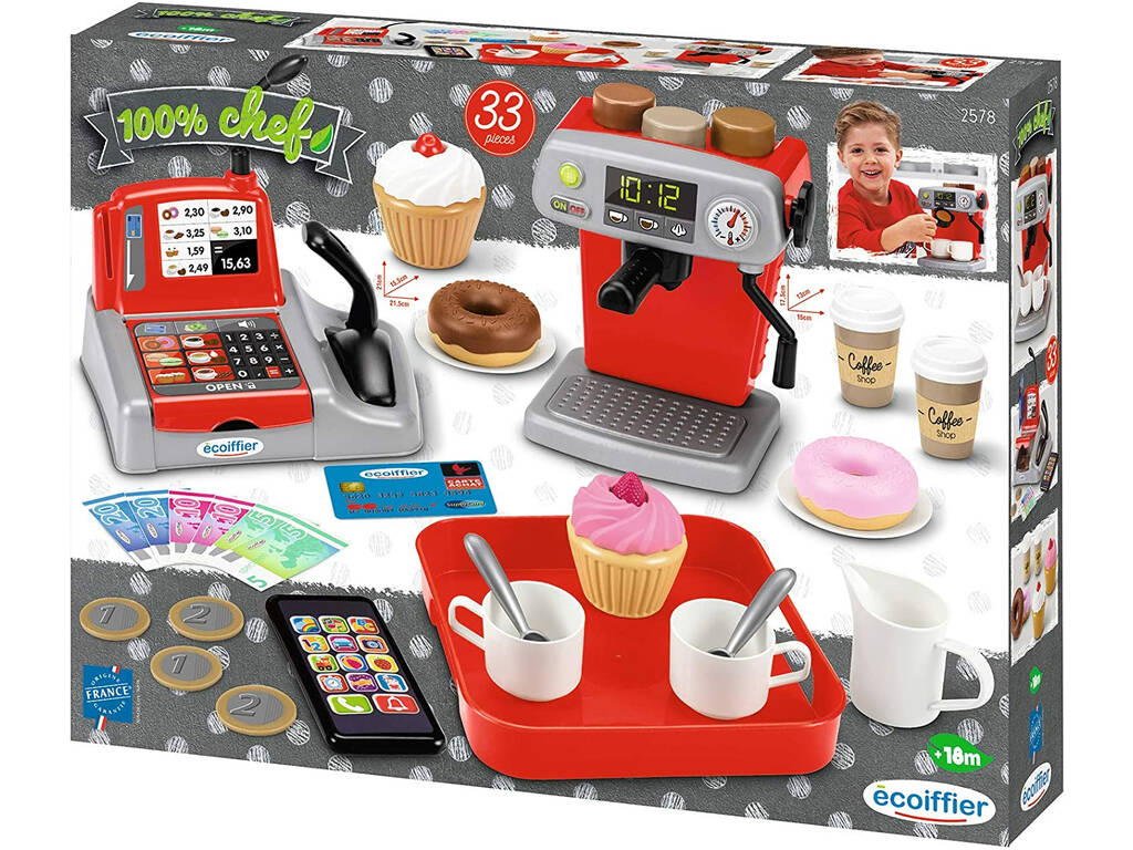 Set Coffee Shop 100 Chef Smoby 2578 Juguetilandia