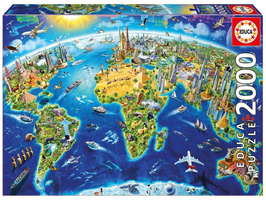 Puzzle 2000 Symbole der Welt Educa 17129