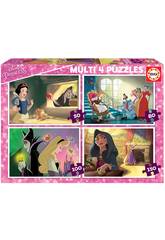 Puzzle Multi 4 Villanos Disney Educa 18626