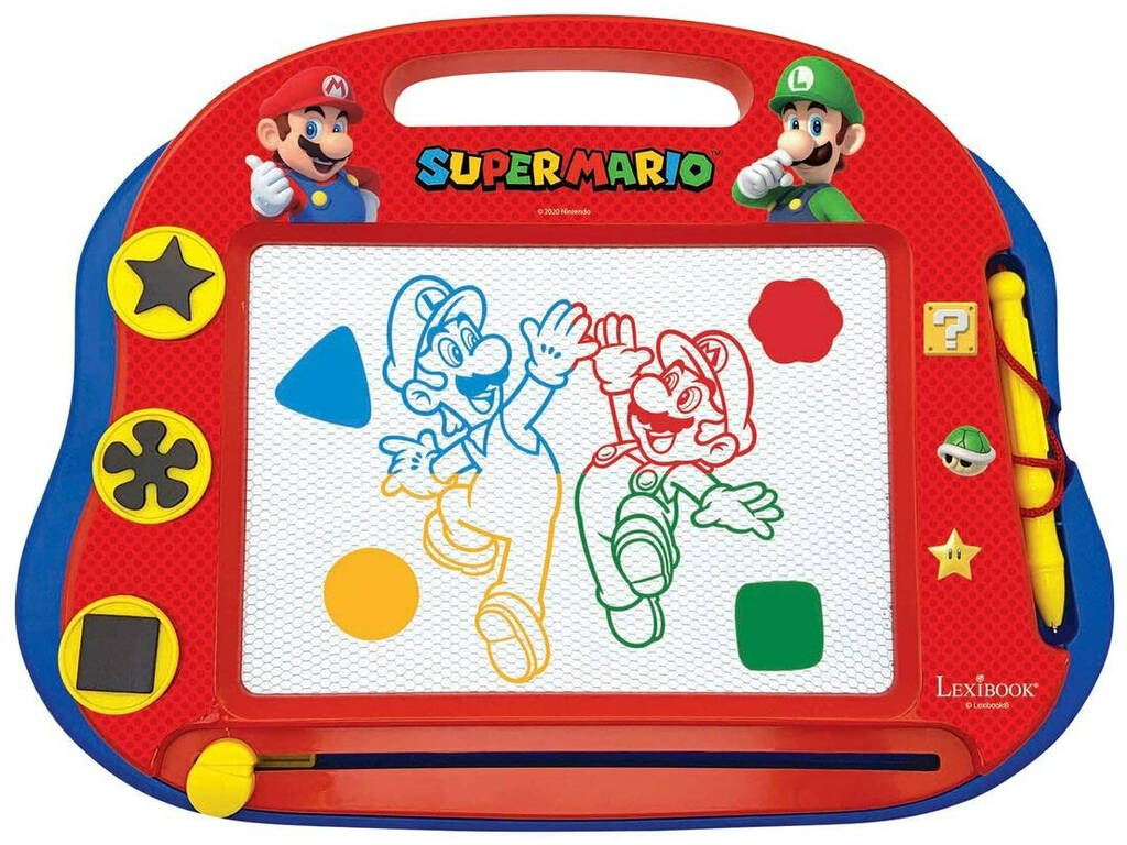 Super Mario Pizarra Mágica Multicolor con Accesorios Mágneticos Lexibook CRNI550