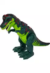 Tyrannosaure en Action avec des Lumières et des Sons De Couleur Verte