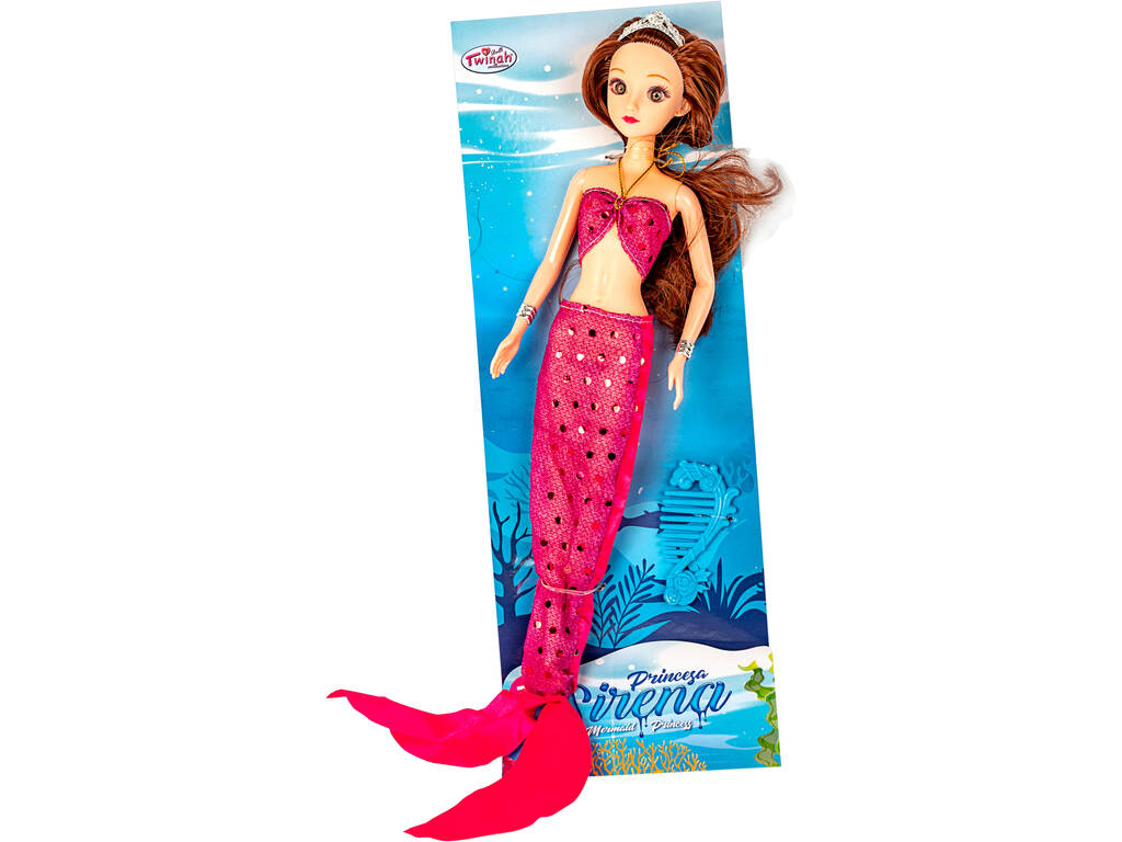Muñeca Sirena 30 cm. Topos Rosas
