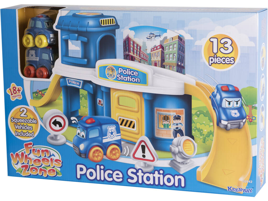 Polizeistation mit 2 Fahrzeuge Keenway 32842