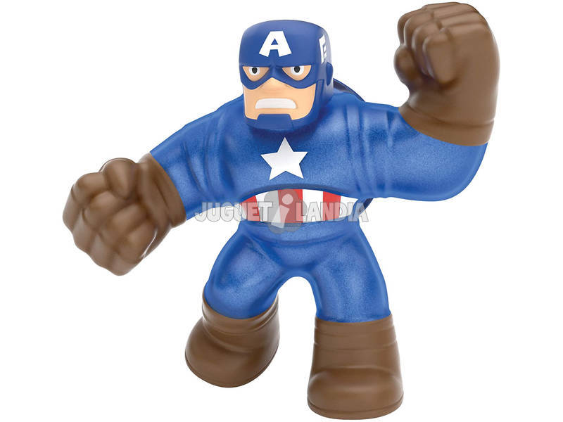 Goo Jit Zu Figura Marvel Héroes Capitán América Bandai 41057