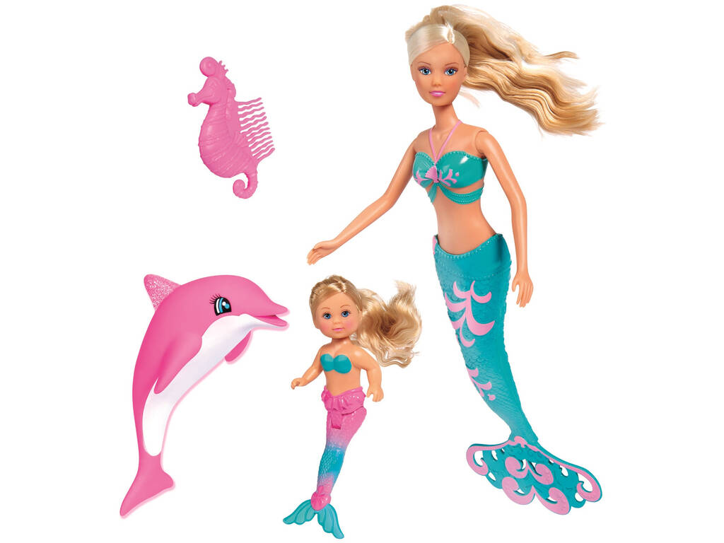 Steffi Love Meerjungfrauen Evi und Dolphin Simba 105733336