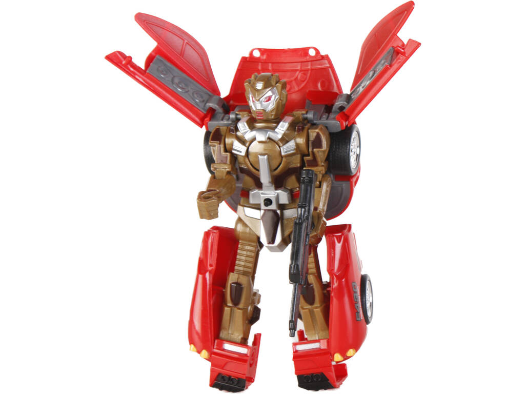 Coche Robot Convertible Rojo