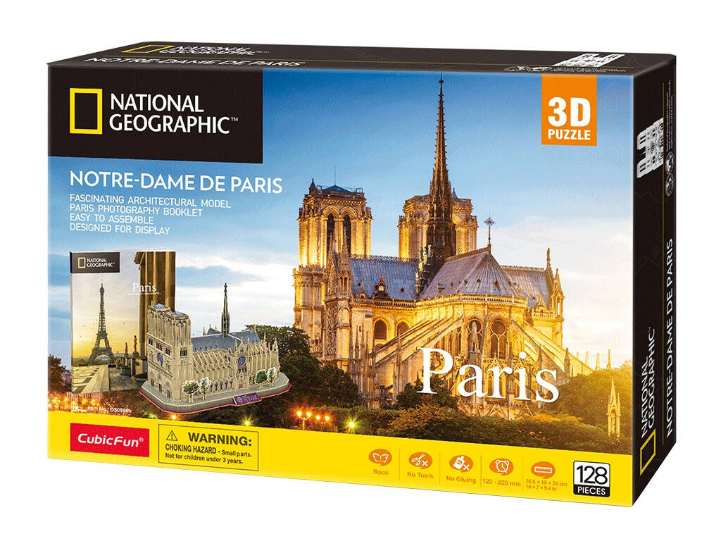 Puzzle 3D pour adulte Kit de modèle de cathédrale Notre-Dame